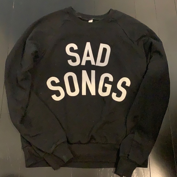 Stay at Home Club Sad Songs Black Sweater - Size XS extra small - Picture 2 of 3